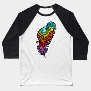 Zentangle tribal feather Baseball T-Shirt